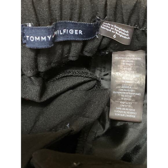 Tommy Hilfiger Women's Black High Waist Straight Leg Trousers Dress Pants Size 6 - Picture 3 of 4
